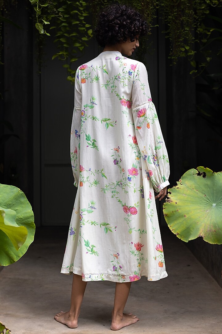 Off-White Soy Vacation Dress by Uri by Mrunalini Rao at Pernia's Pop Up Shop