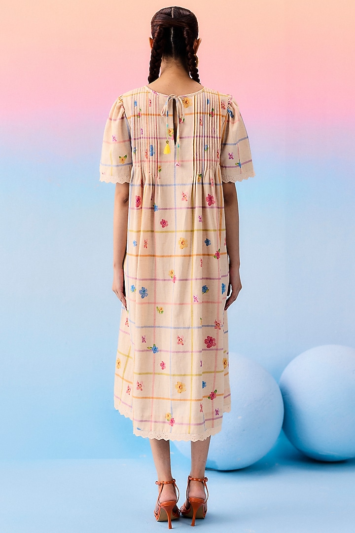 Multi-Colored Organic Fabric A-Line Vacation Dress by Uri by Mrunalini Rao at Pernia's Pop Up Shop