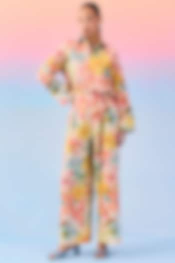 Multi-Colored Organic Fabric Printed Co-Ord Set by Uri by Mrunalini Rao at Pernia's Pop Up Shop