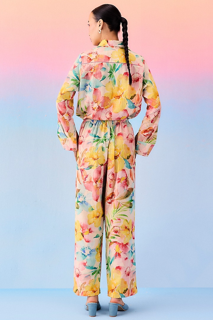 Multi-Colored Organic Fabric Printed Co-Ord Set by Uri by Mrunalini Rao at Pernia's Pop Up Shop