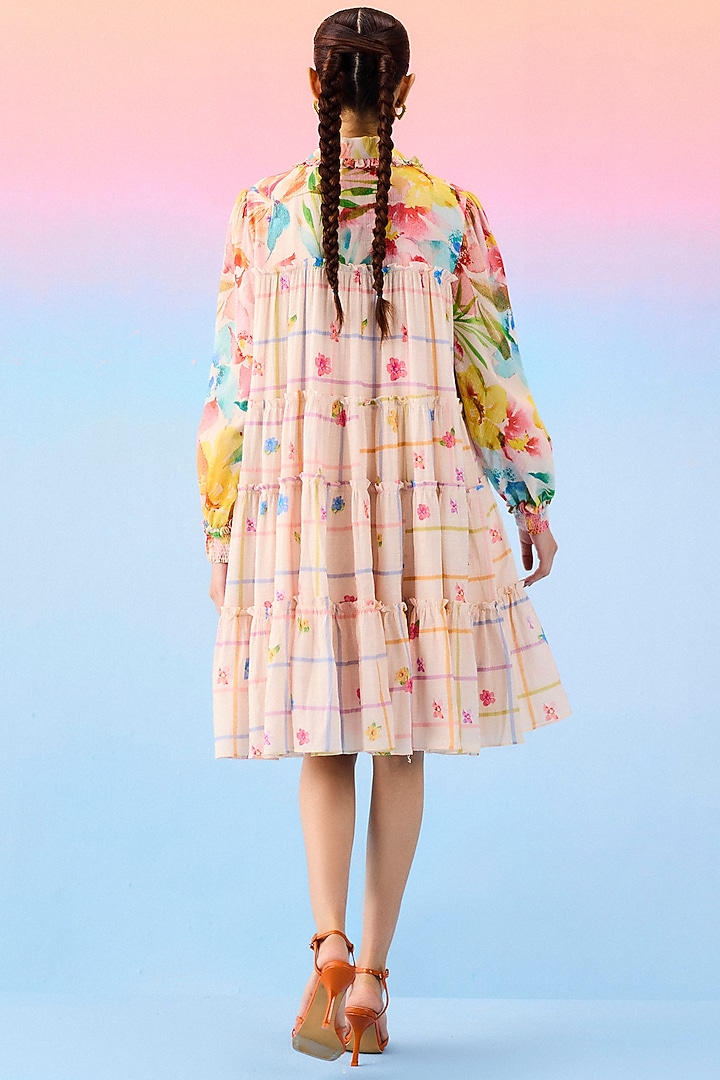 Multi-Colored Organic Fabric Shirt Vacation Dress by Uri by Mrunalini Rao at Pernia's Pop Up Shop