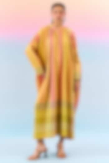 Multi-Colored Organic Fabric Striped Shirt Vacation Dress by Uri by Mrunalini Rao at Pernia's Pop Up Shop