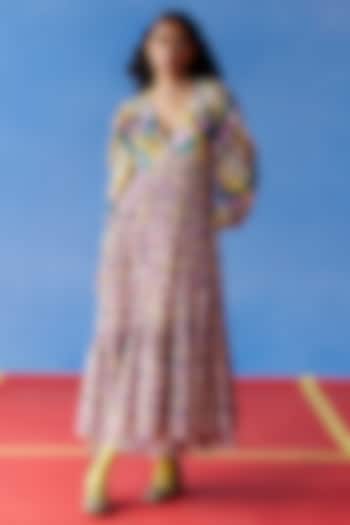 Turquoise Organic Fabric Layered Midi Vacation Dress
by Uri by Mrunalini Rao at Pernia's Pop Up Shop
