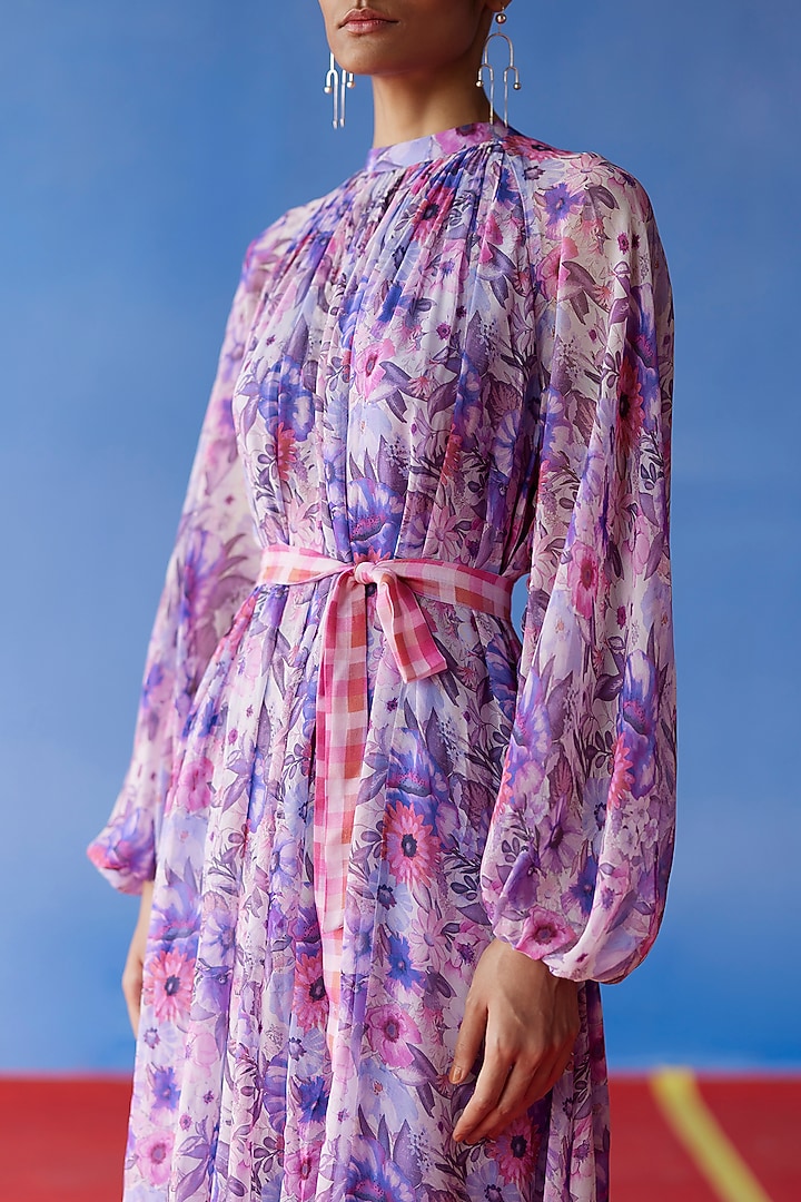 Purple Organic Fabric Maxi Vacation Dress by Uri by Mrunalini Rao at Pernia's Pop Up Shop