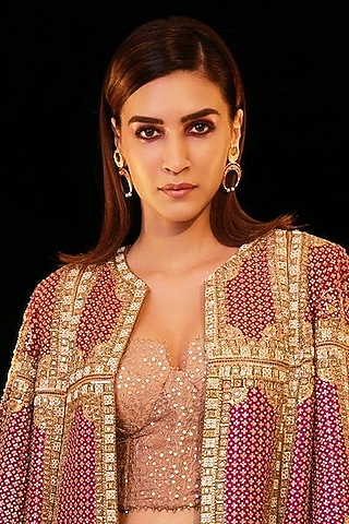 14kt Yellow Gold 24kt Natural Polki Diamond & Natural Ruby Stud Earrings by UNCUT, by Aditi Amin