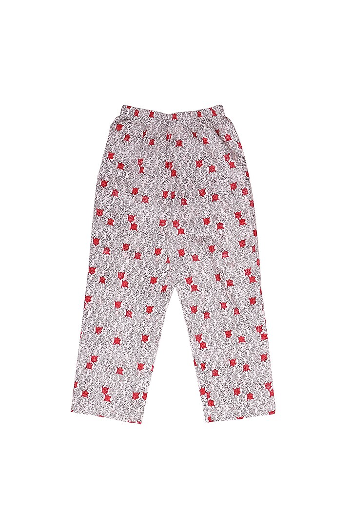 Grey Block Printed Pant Set by My Litte Lambs at Pernia's Pop Up Shop