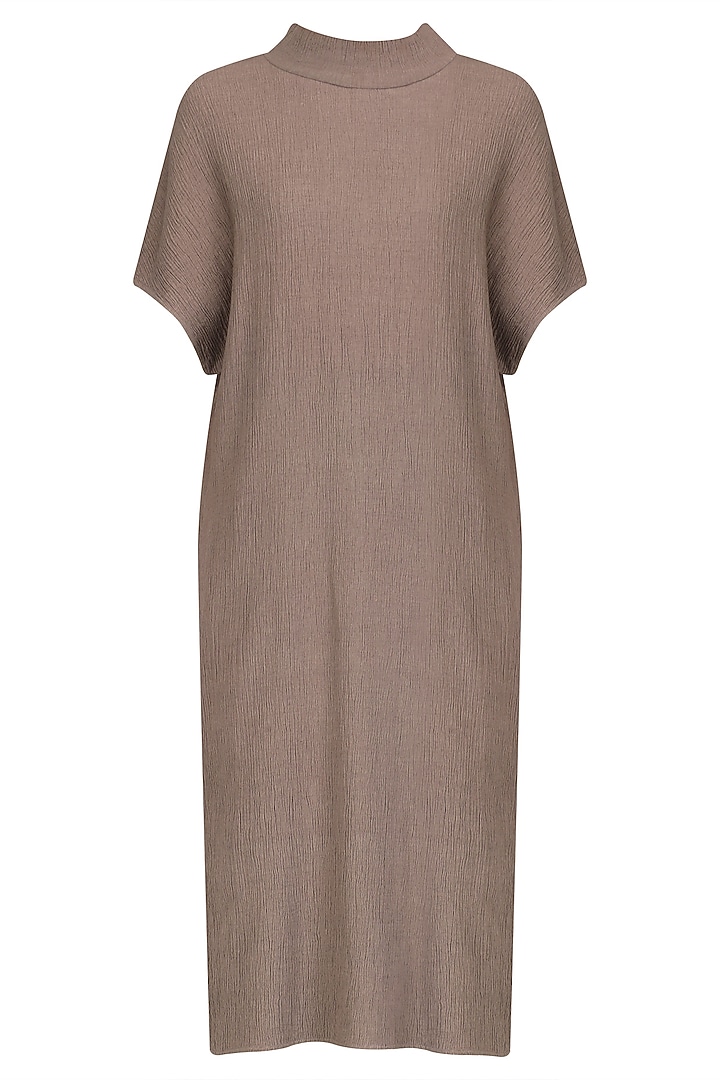 Grey Crinkled Cotton Tunic available only at Pernia's Pop Up Shop.