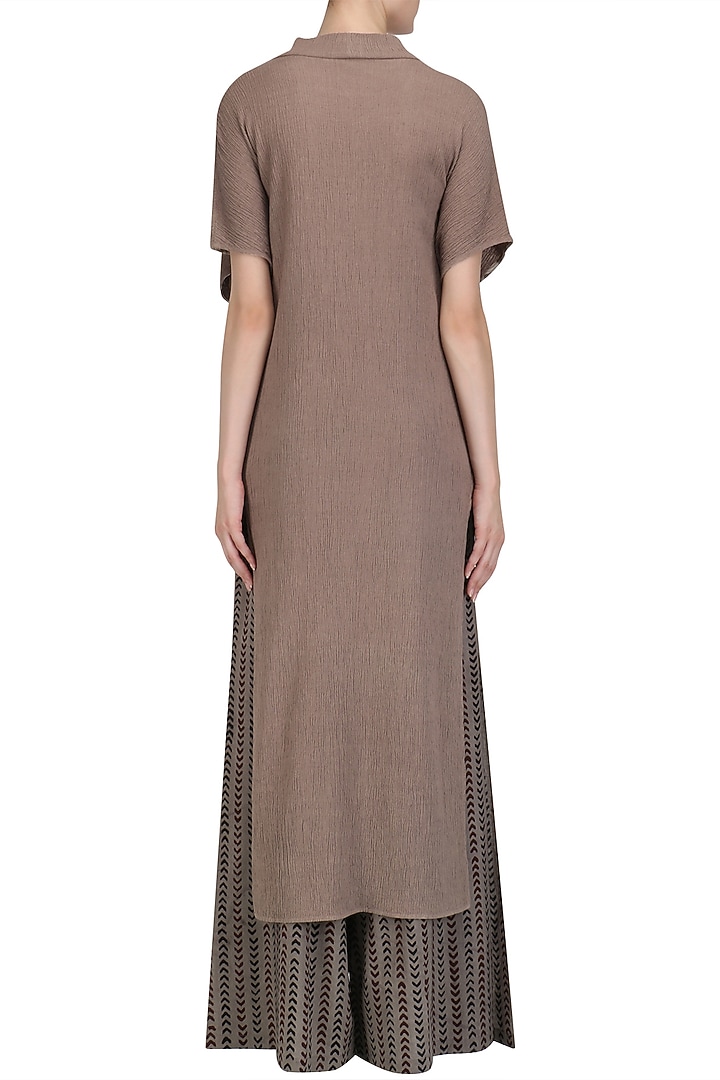 Grey Crinkled Cotton Tunic available only at Pernia's Pop Up Shop.