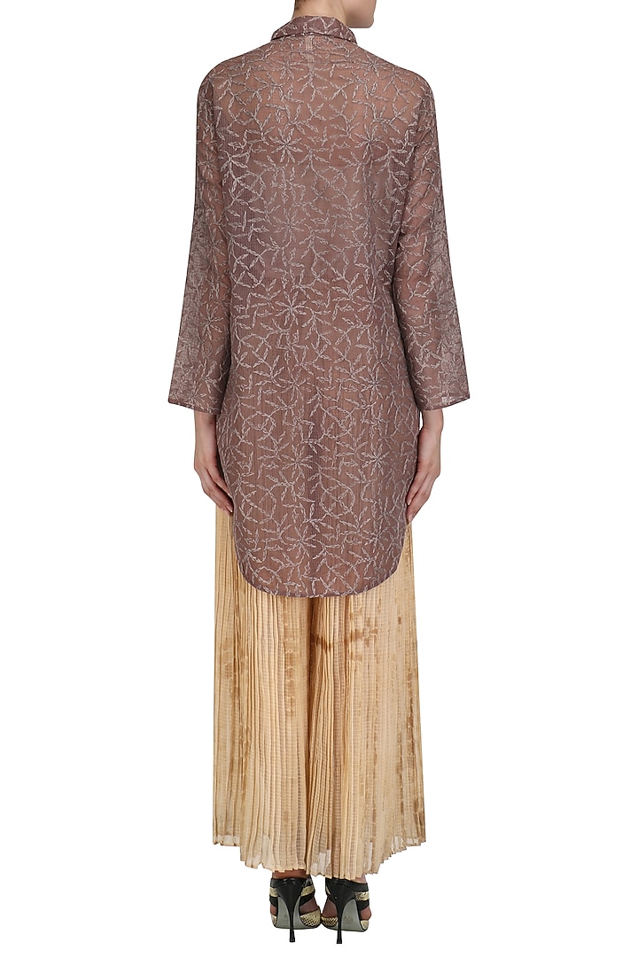 Onion Pink Chikankari Embroidered Tunic available only at Pernia's Pop Up Shop.