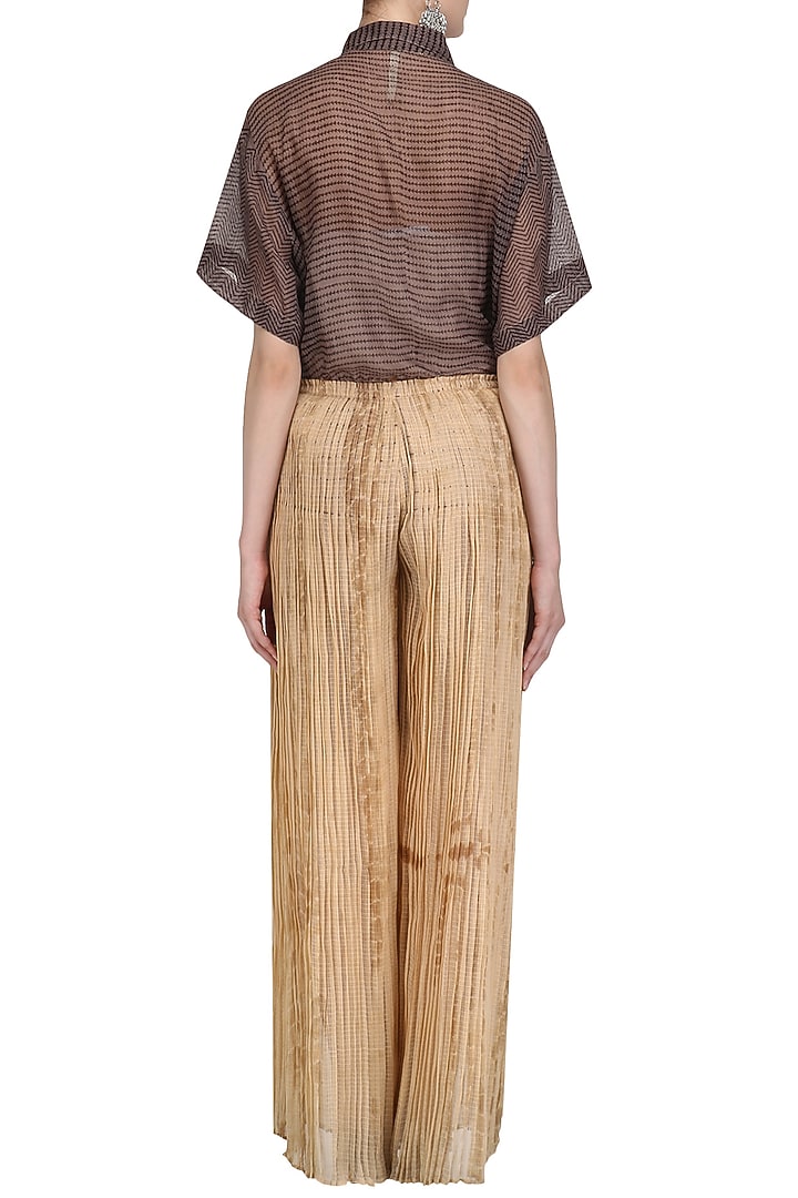 Blush Tye And Dye Pleated Palazzo Pants available only at Pernia's Pop Up Shop.