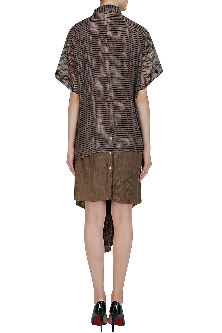 Olive Crinkled Cotton Dhoti Pants available only at Pernia's Pop Up Shop.
