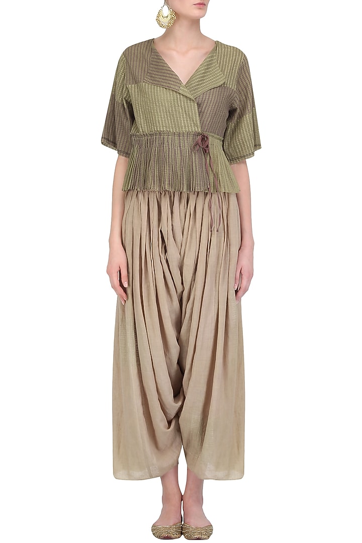 Blush Block Printed Dhoti Pants available only at Pernia's Pop Up Shop.