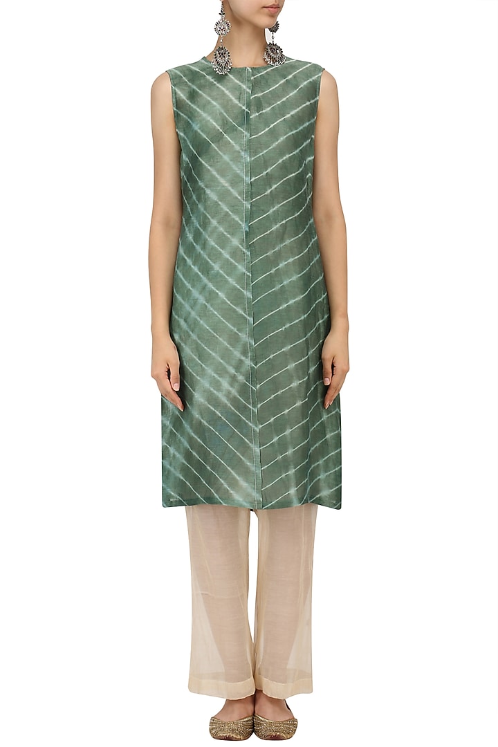 Teal leheria shift dress available only at Pernia's Pop Up Shop.