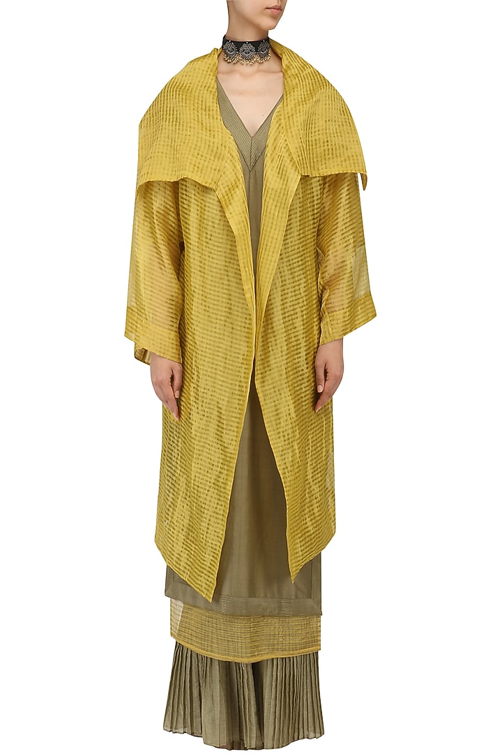Ochre oversized tissue jacket available only at Pernia's Pop Up Shop.