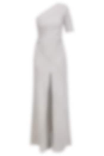 Black and white striped one shoulder jumpsuit available only at Pernia's Pop Up Shop.