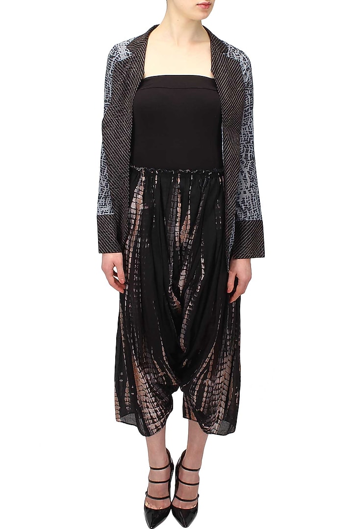 Blush and black tie and dye salwar pants available only at Pernia's Pop Up Shop.