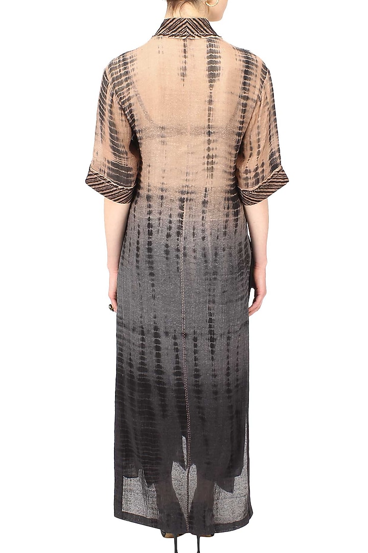 Blush and grey tie and dye printed tunic available only at Pernia's Pop Up Shop.