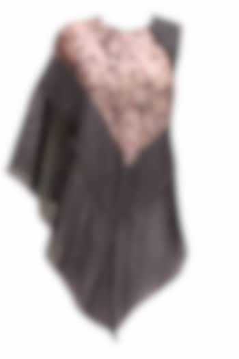 Blush and black digital printed one shoulder top available only at Pernia's Pop Up Shop.
