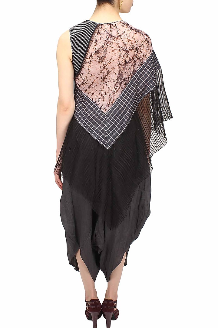 Blush and black digital printed one shoulder top available only at Pernia's Pop Up Shop.