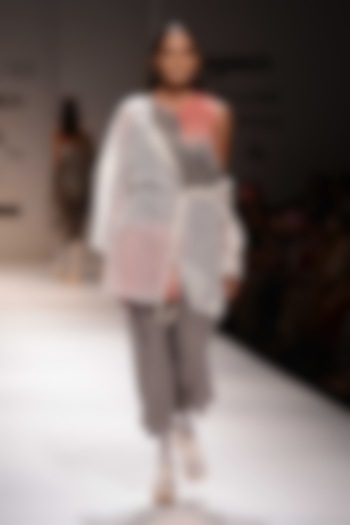 Grey Cotton Culottes by Urvashi Kaur