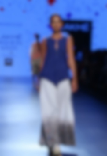 Blue and white checks top available only at Pernia's Pop Up Shop.