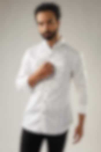 White Cotton Shirt by UMANG MEHTA at Pernia's Pop Up Shop