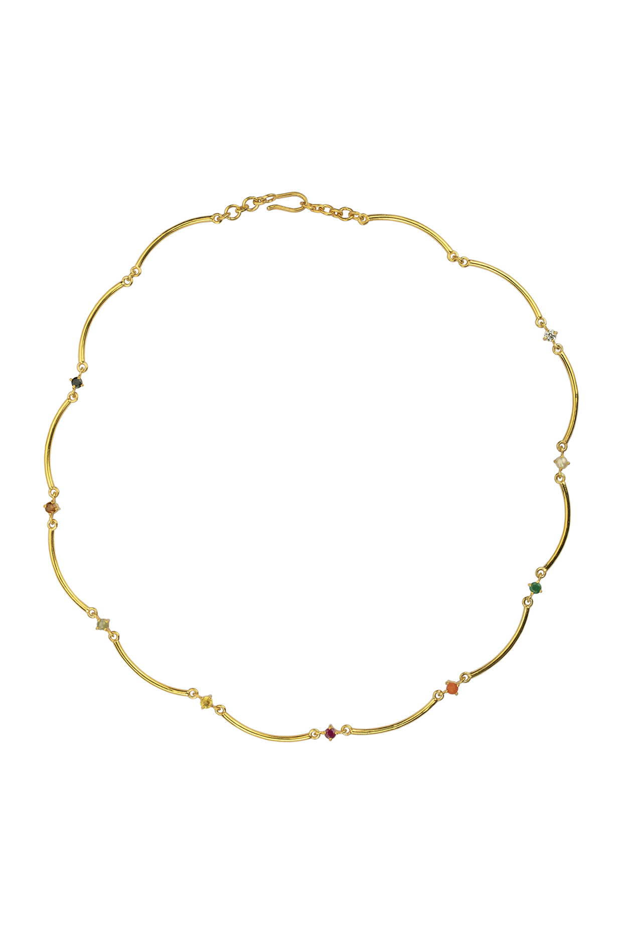 Gold Plated Necklace In Recycled Sterling Silver by Unbent Jewellery