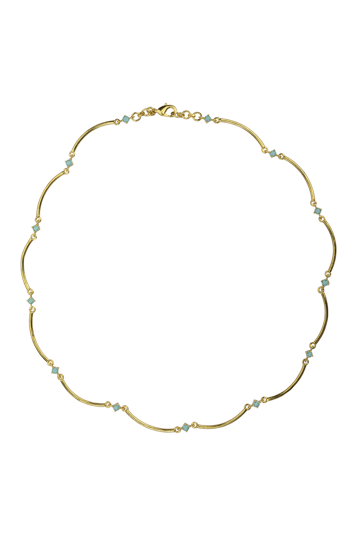 Gold Plated Turquoise Necklace In Recycled Sterling Silver by Unbent Jewellery