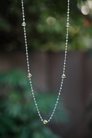 Yellow Labradorite & Natural Citrine Necklace In Recycled Sterling Silver by Unbent Jewellery