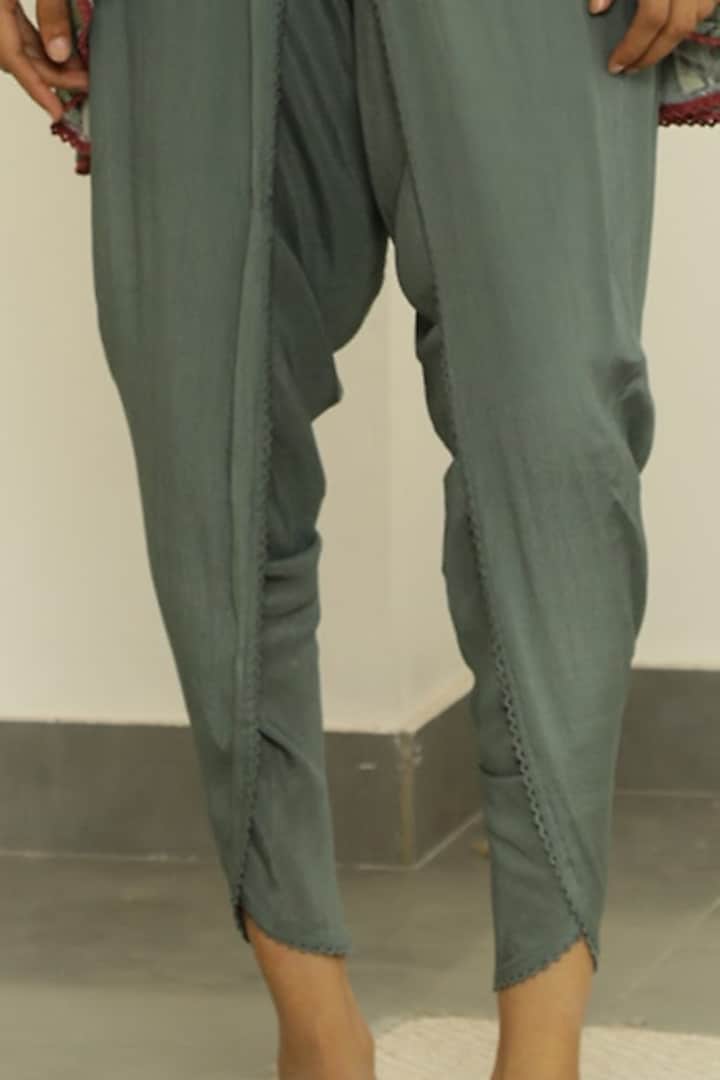 Grey & Catalina Green Printed Tunic Set by Kalista at Pernia's Pop Up Shop