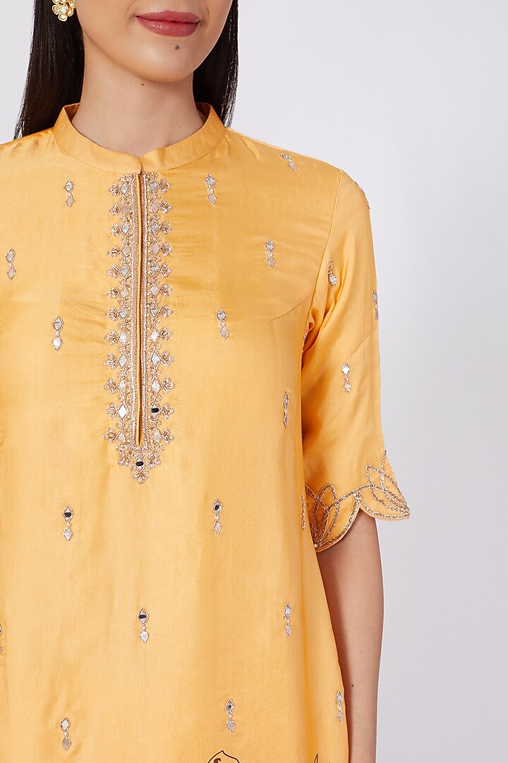 Orange Embroidered Party Wear Sharara Set by Upasana Gupta at Pernia's Pop Up Shop