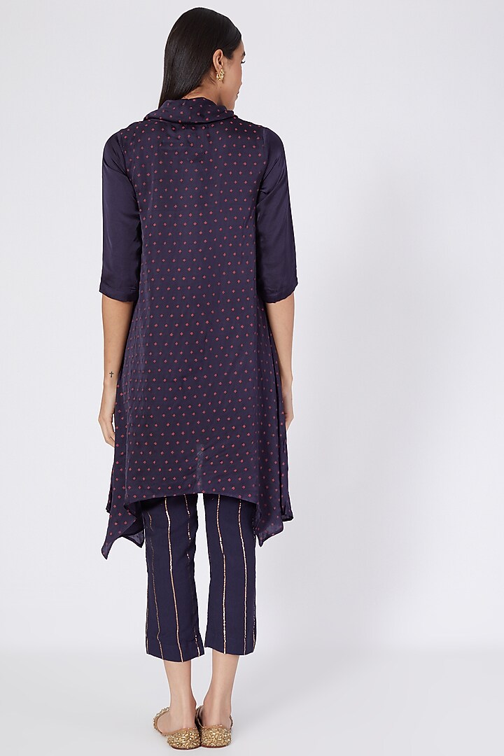 Blue Digital Printed Kurta Set by Upasana Gupta at Pernia's Pop Up Shop