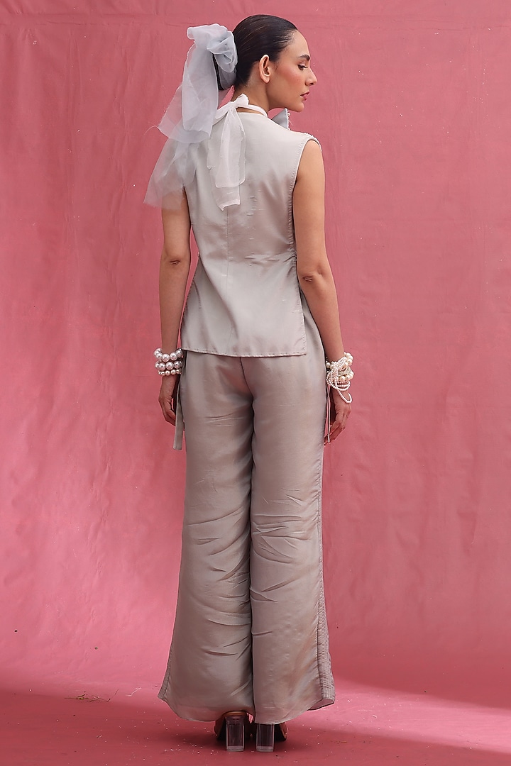 Ice Tissue Embroidered Waistcoat Set by URMIL at Pernia's Pop Up Shop