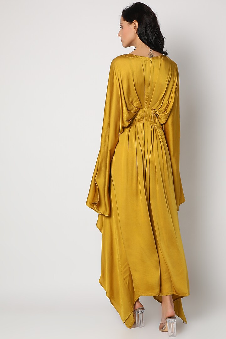 Golden Jumpsuit With Belt by Urban Pataka at Pernia's Pop Up Shop