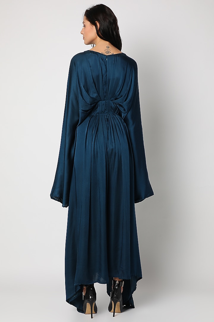Midnight Blue Jumpsuit With Belt by Urban Pataka at Pernia's Pop Up Shop