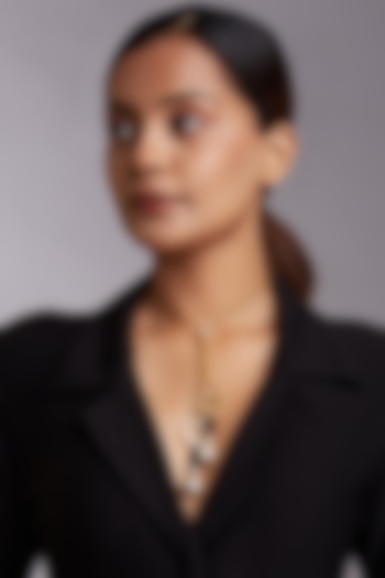 Gold Finish Baroque Pearl Necklace by Joules By Radhika at Pernia's Pop Up Shop