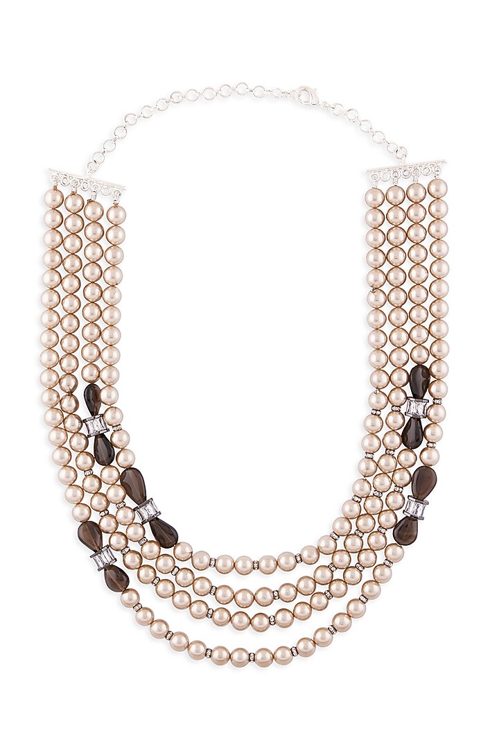 Smoky Brown Quartz Layered Necklace by Joules By Radhika at Pernia's Pop Up Shop