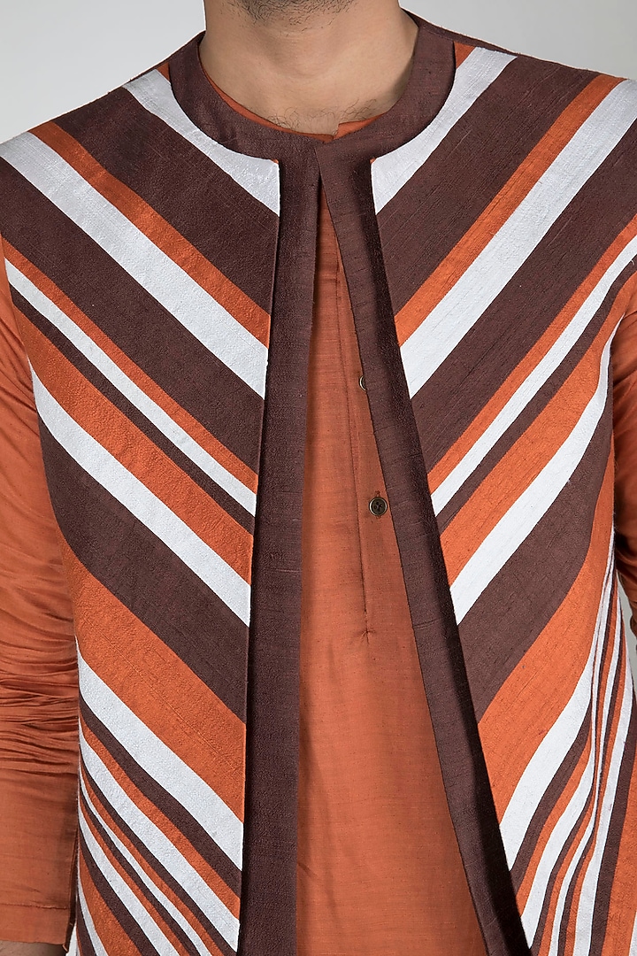 Multi Colored Layered Waistcoat by Unit by Rajat Suri at Pernia's Pop Up Shop
