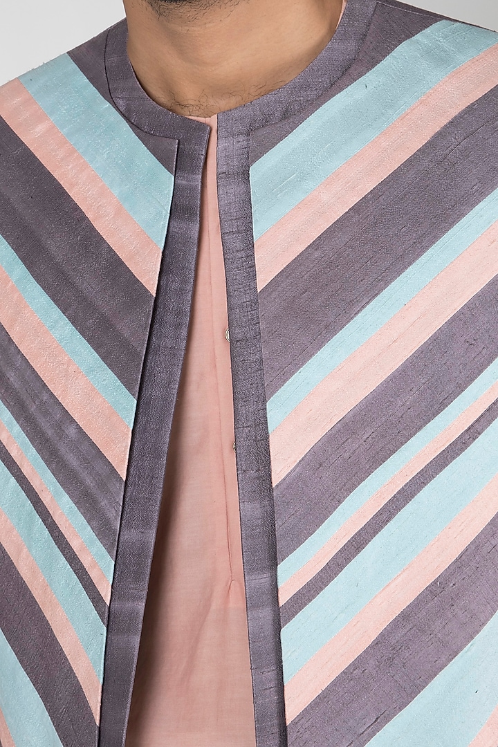 Multi Colored Panelled Waistcoat by Unit by Rajat Suri at Pernia's Pop Up Shop