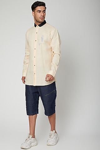 Lemon Yellow Dr. Smoke Shirt by Unit by Rajat Suri