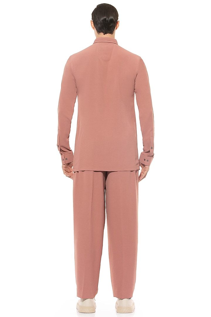 Pink Latte Crepe Pants by Unit by Rajat Suri at Pernia's Pop Up Shop