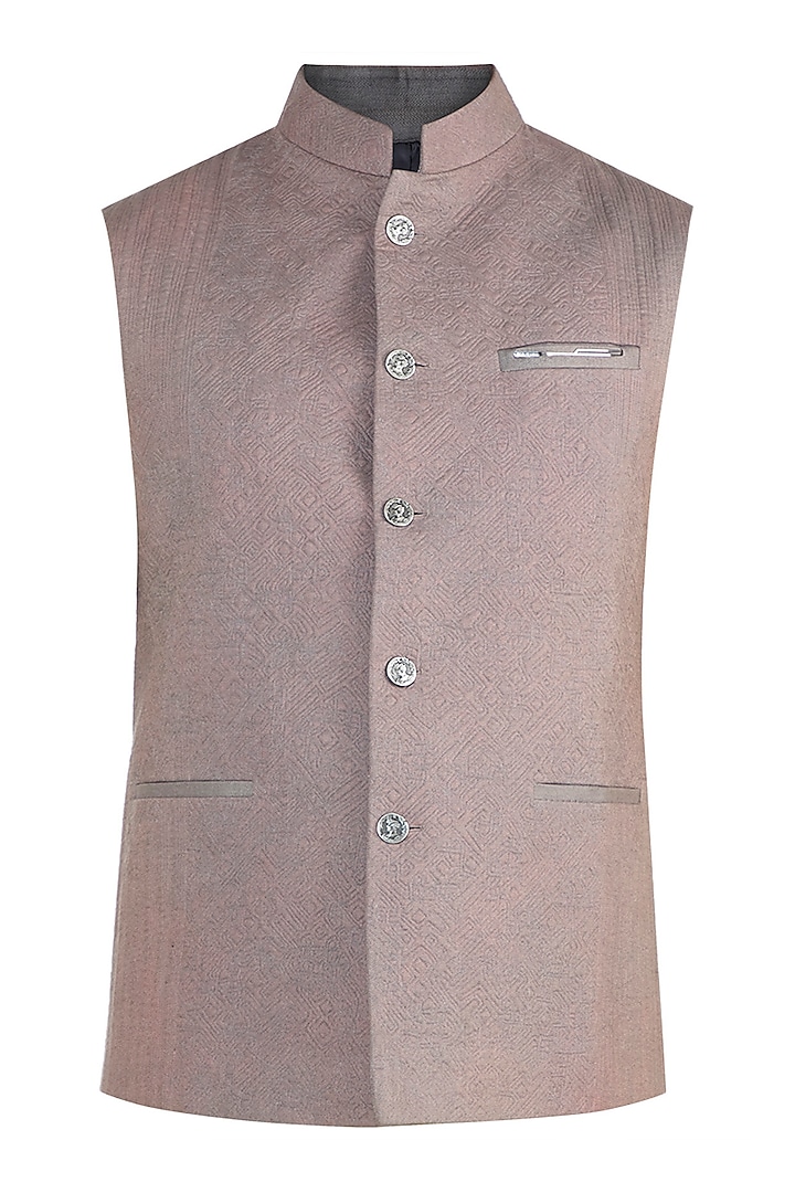 Grey Quilted Waistcoat by Unit by Rajat Suri