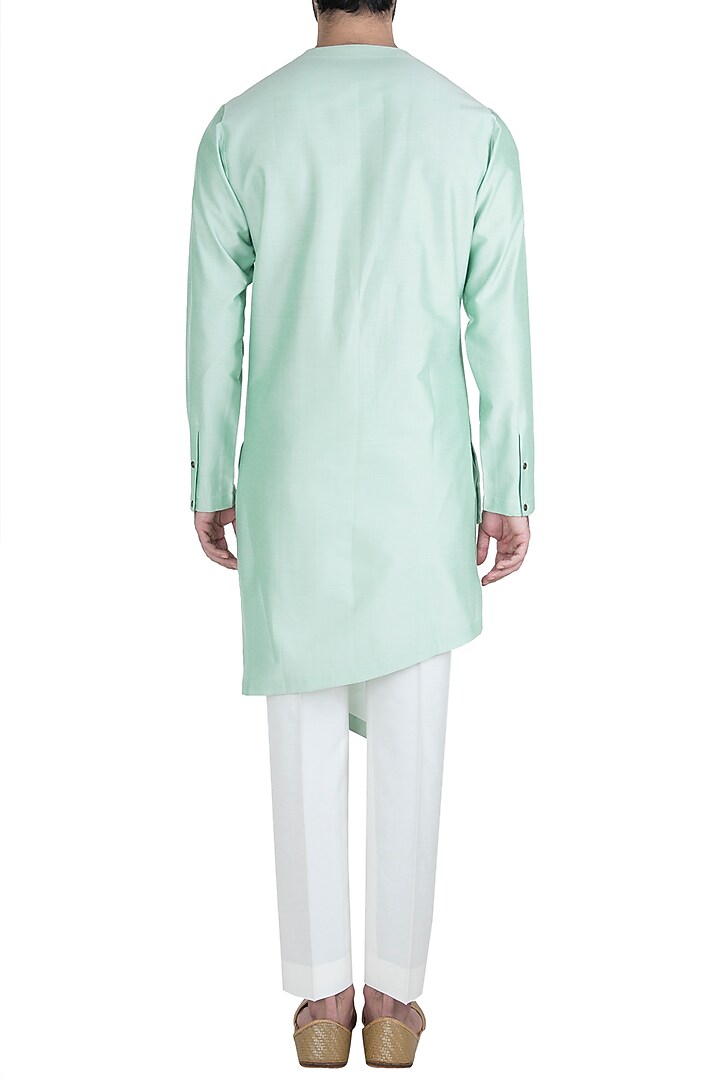 Pastel green layered kurta with pants available only at Pernia's Pop Up Shop.