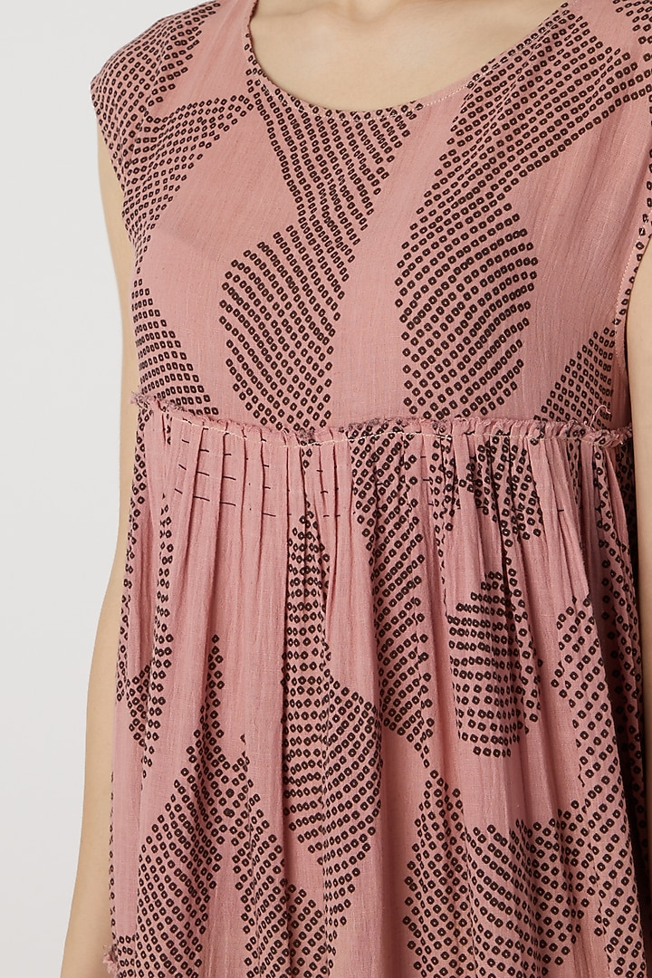 Blush Pink Organic Cotton Vacation Dress by Urvashi Kaur at Pernia's Pop Up Shop