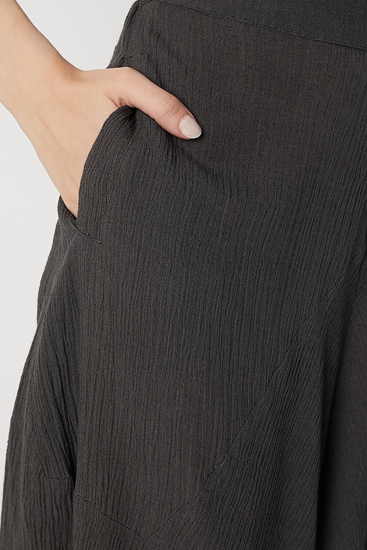 Black Viscose Cotton Dhoti Pants by Urvashi Kaur at Pernia's Pop Up Shop