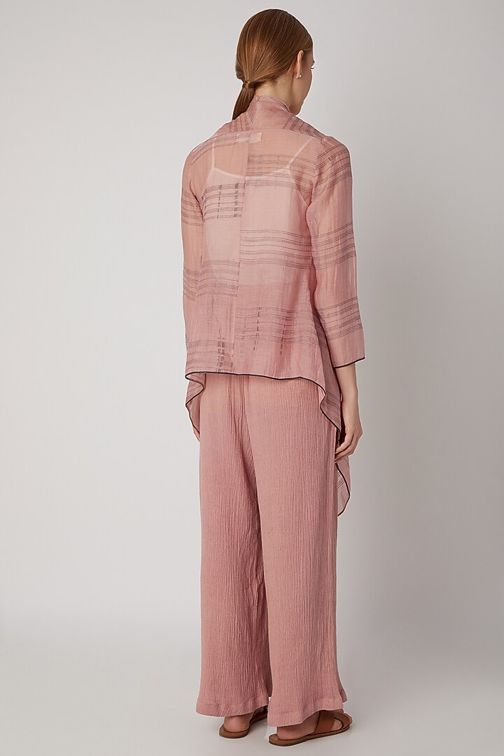 Blush Pink Overlay Jacket by Urvashi Kaur at Pernia's Pop Up Shop