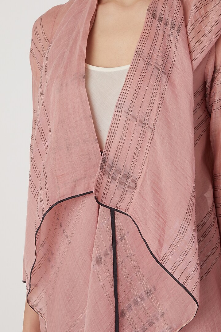 Blush Pink Overlay Jacket by Urvashi Kaur at Pernia's Pop Up Shop