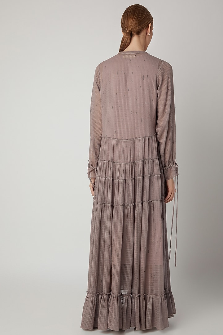 Blush Pink V-Neck Vacation Dress by Urvashi Kaur at Pernia's Pop Up Shop