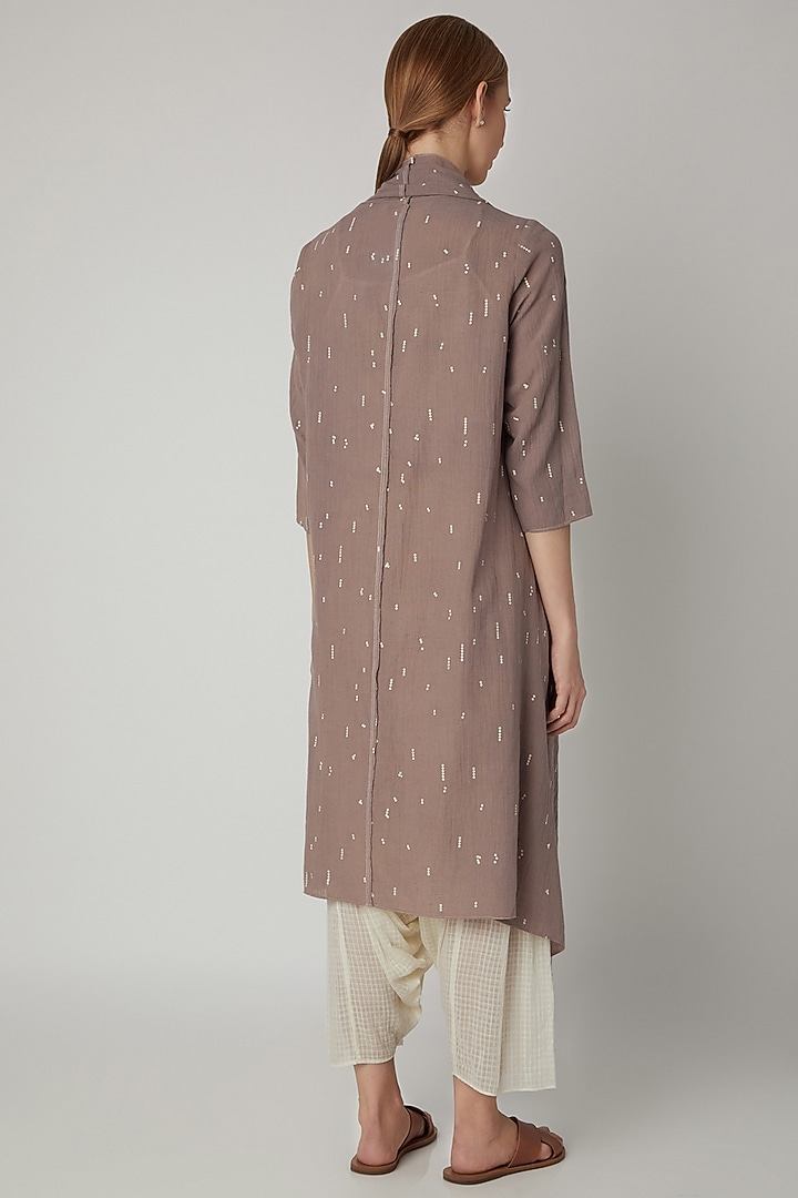 Blush Pink Organic Cotton Overlay by Urvashi Kaur at Pernia's Pop Up Shop