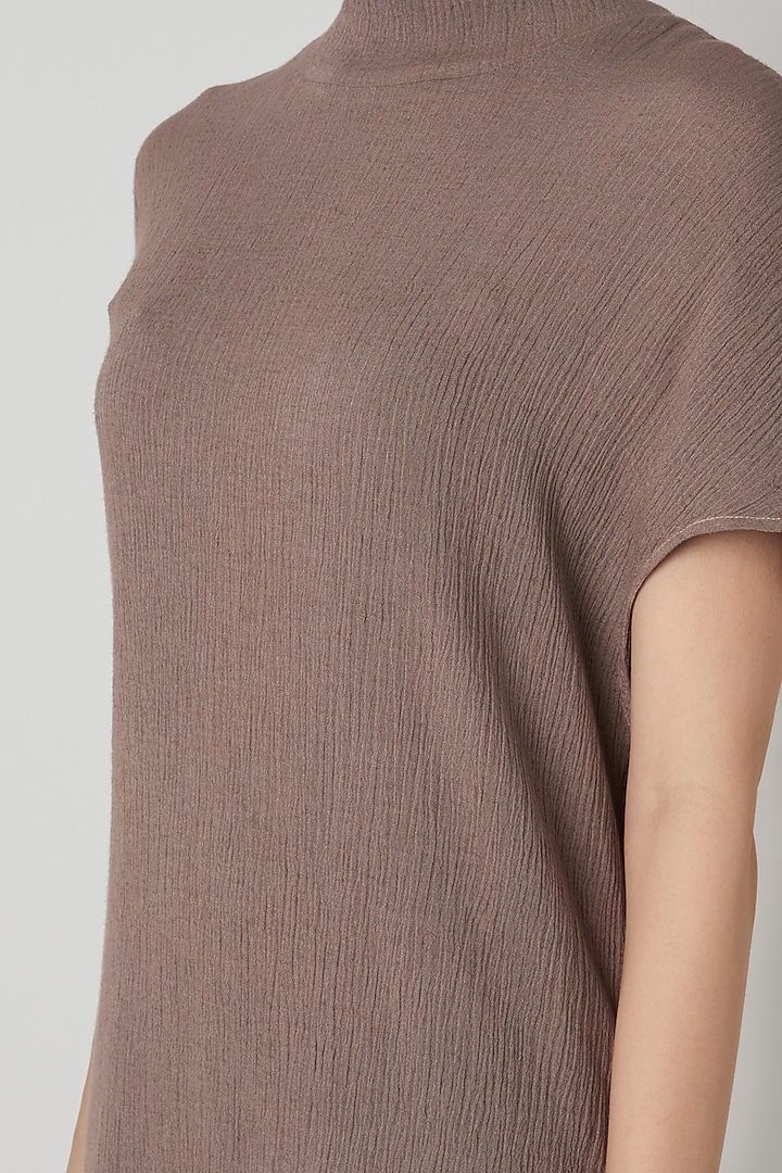 Fawn Viscose Cotton Tunic by Urvashi Kaur at Pernia's Pop Up Shop